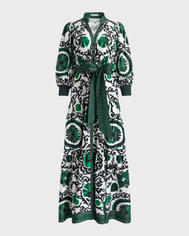 Cora Voluminous Tiered Shirtdress